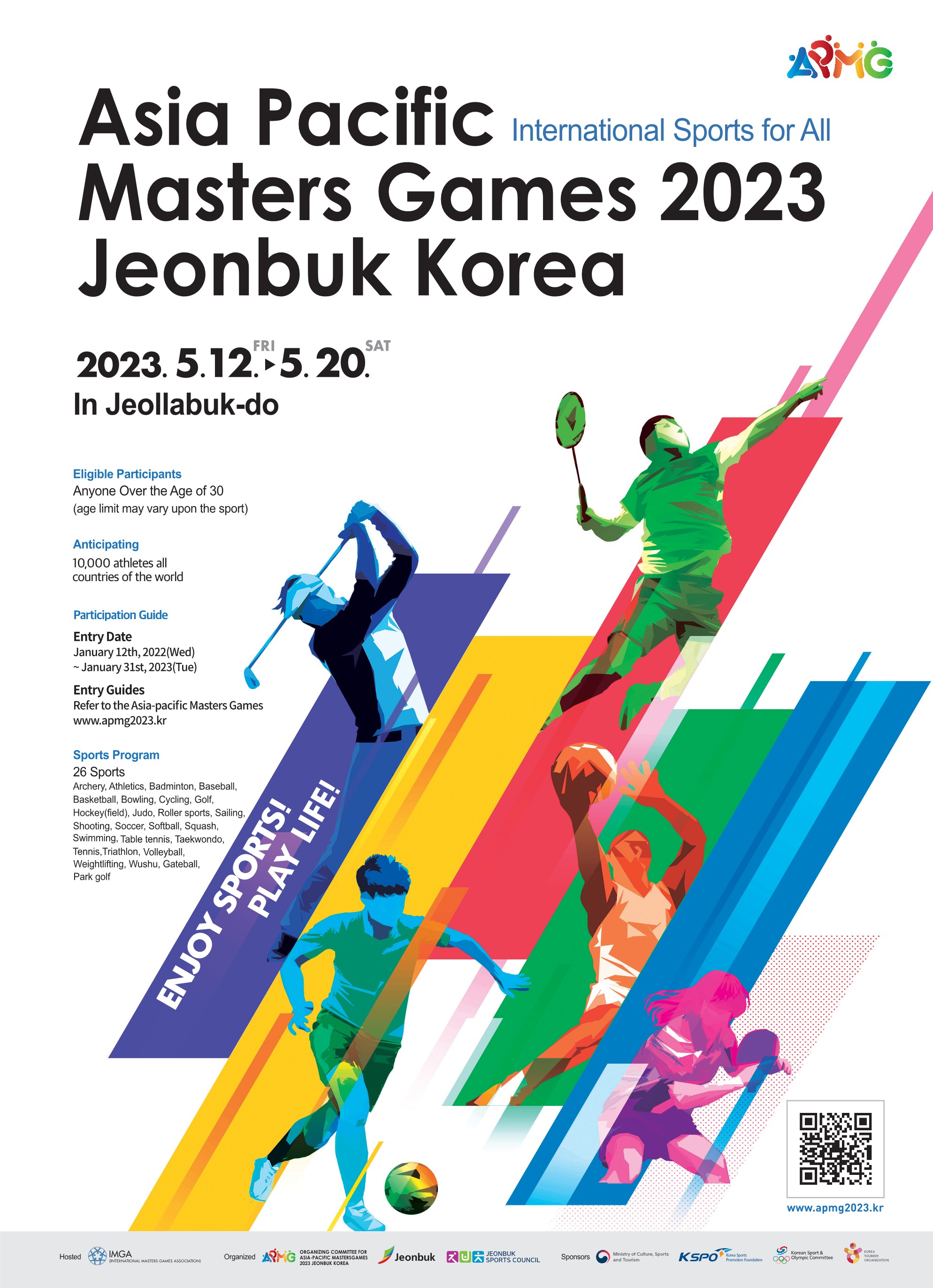 Asia-Pacific Masters Games (APMG) 2023 Jeonbuk Korea